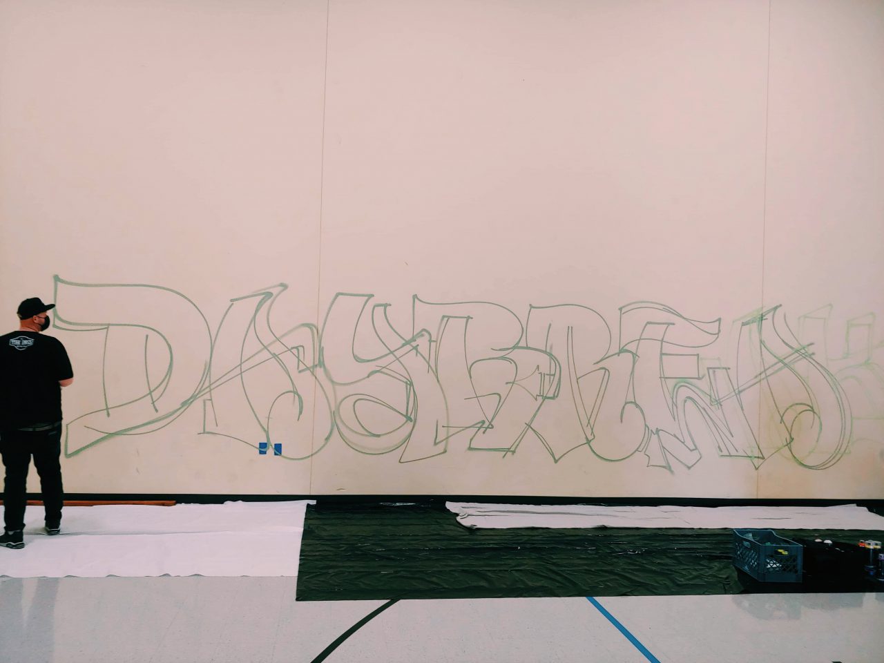 Local Artist In Recovery Completes Art Mural at Brush